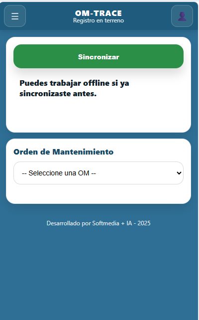 OmTrace RMM, app de terreno